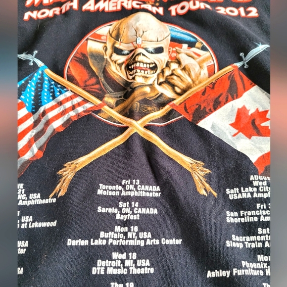 Iron Maiden 2012 tour shirt - Picture 8 of 9